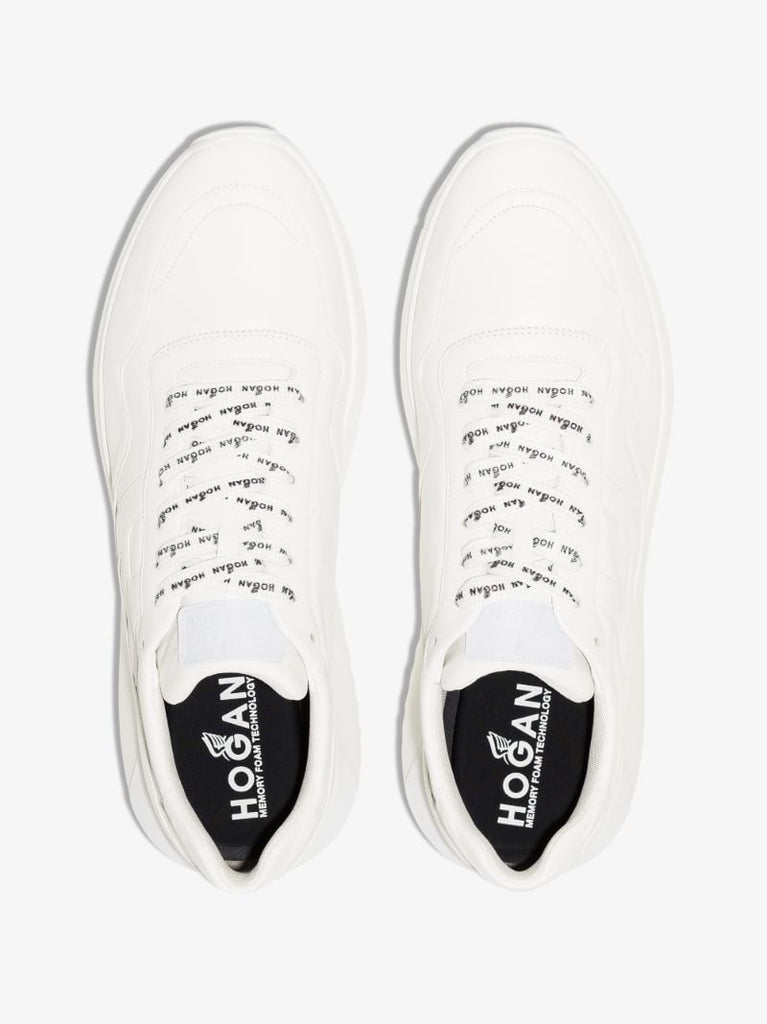 White Interactive 3 Leather Sneakers