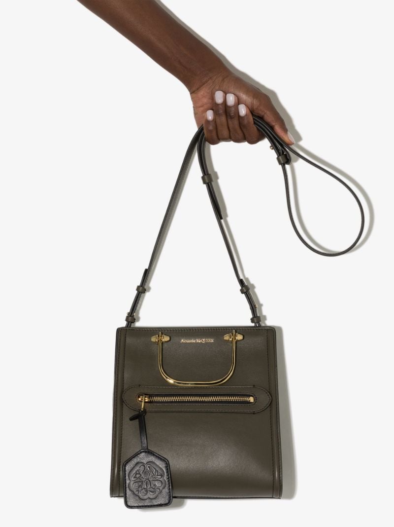 Green the Short Story Leather Tote Bag