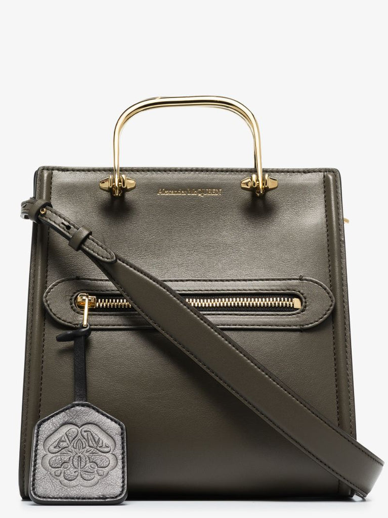Green the Short Story Leather Tote Bag