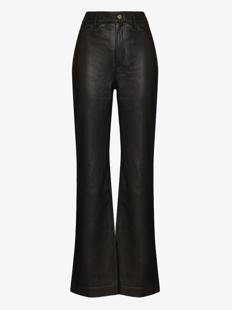 Lynn Straight Leg Leather Trousers