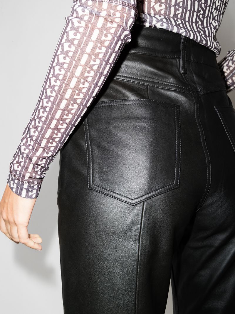 Lynn Straight Leg Leather Trousers