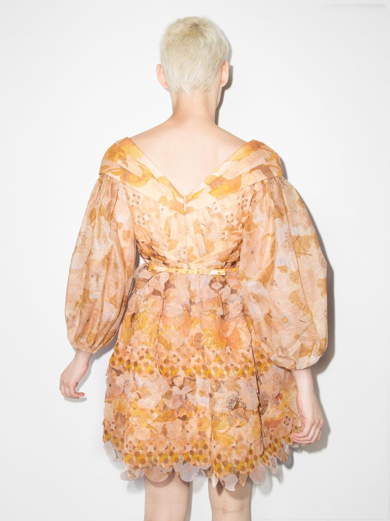 Tempo Scalloped Pouf Mini Dress