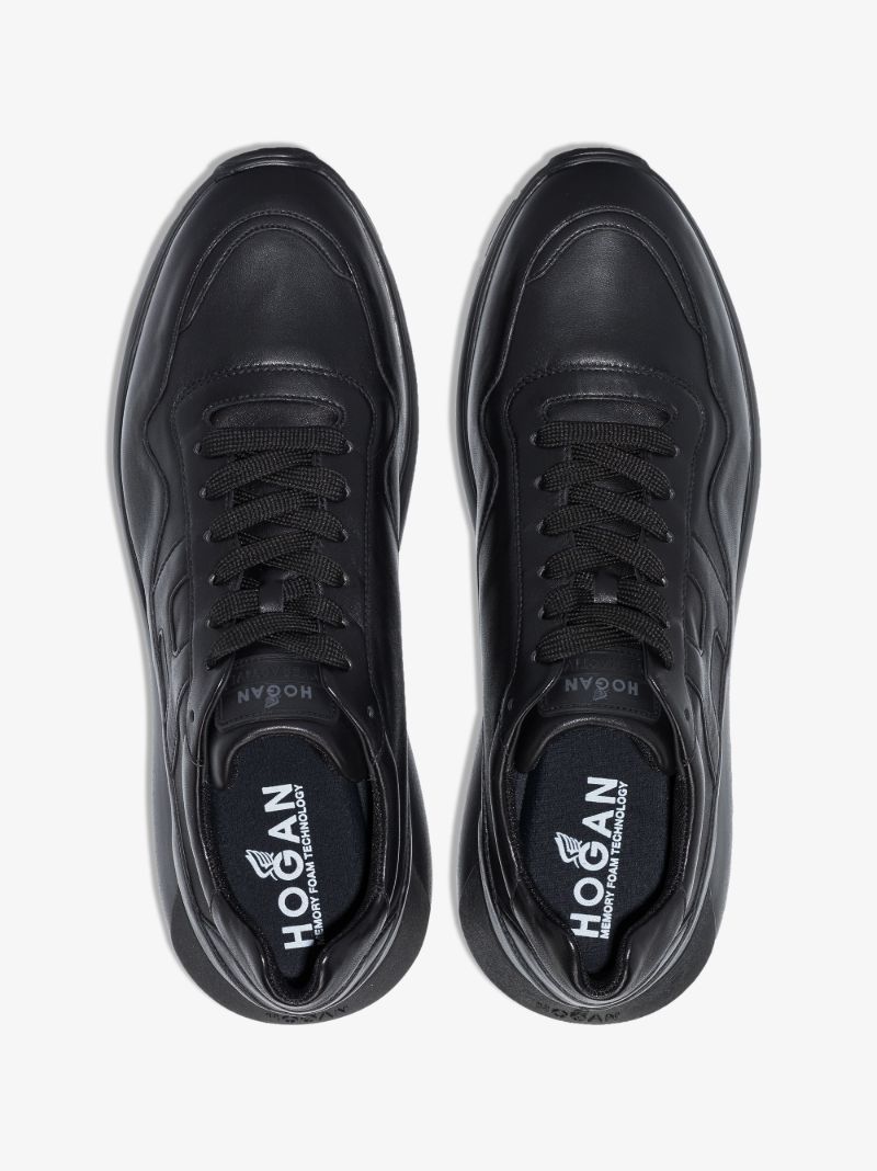Black Interactive3 Allacciato Pelle Sneakers