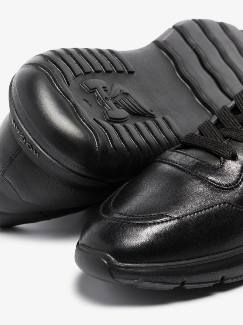 Black Interactive3 Allacciato Pelle Sneakers