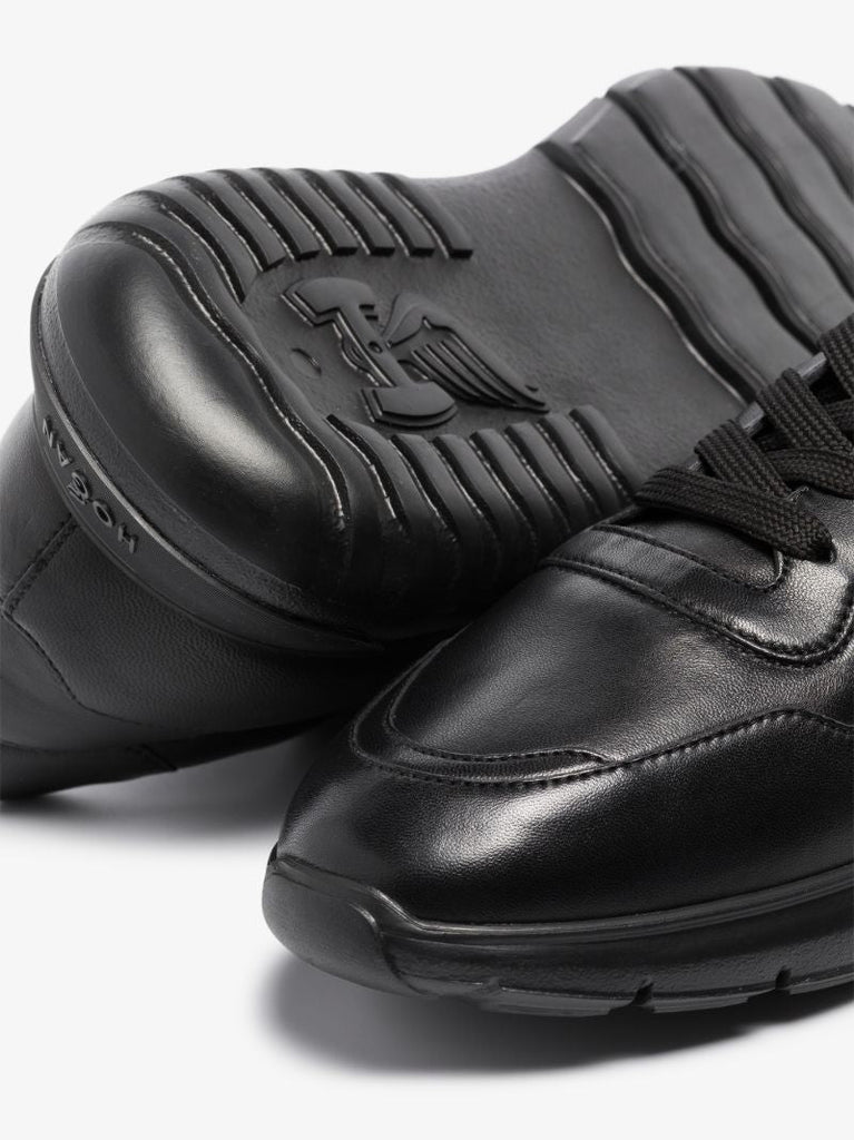 Black Interactive3 Allacciato Pelle Sneakers