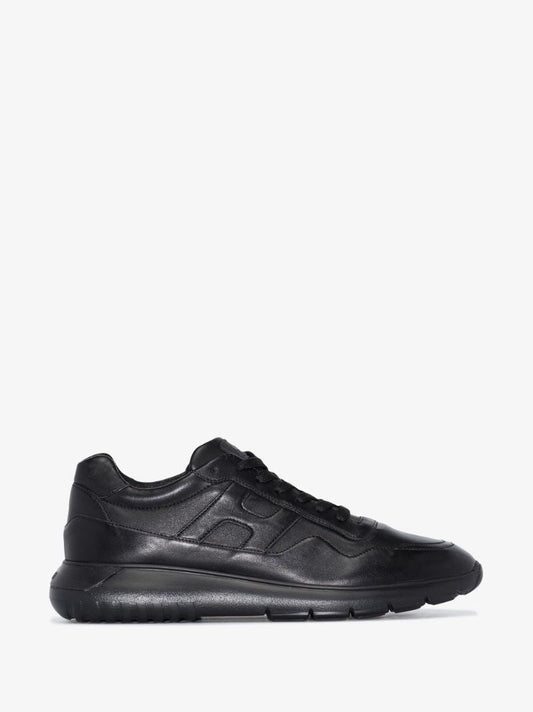 Black Interactive3 Allacciato Pelle Sneakers