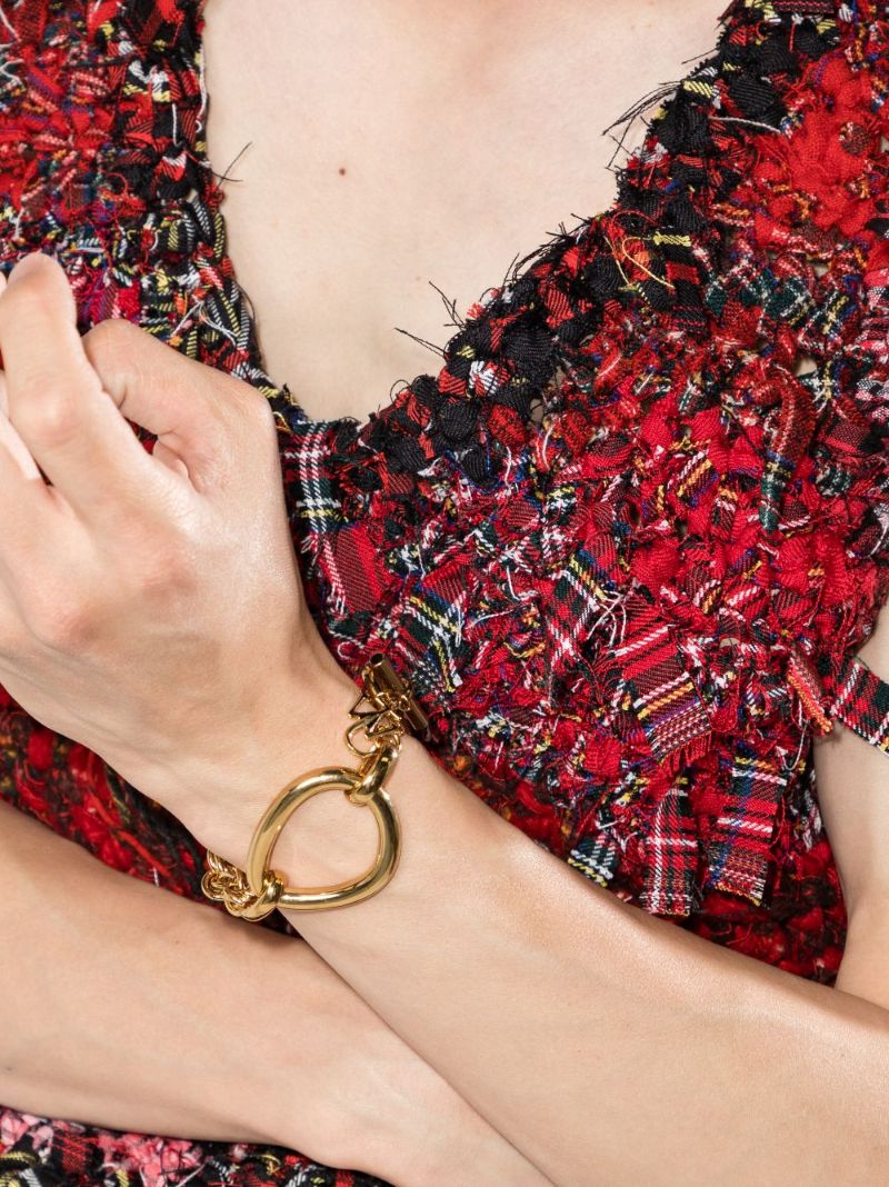 Gold Tone Oversized Link Chain Bracelet