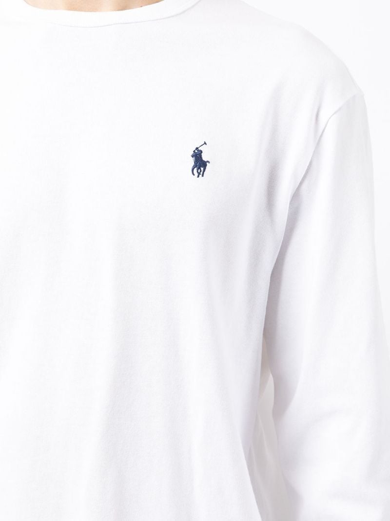 White Polo Pony Embroidered Sweatshirt