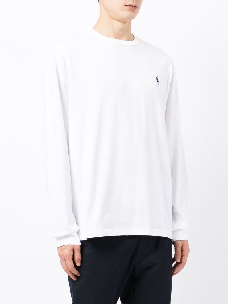 White Polo Pony Embroidered Sweatshirt