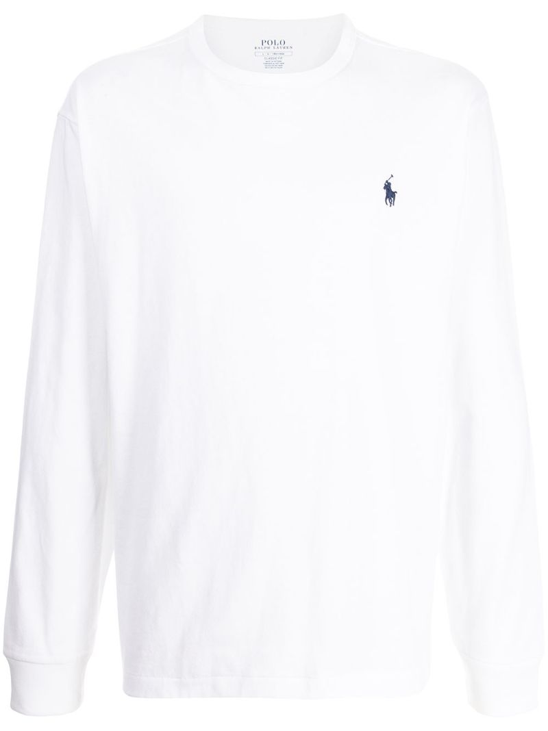 White Polo Pony Embroidered Sweatshirt
