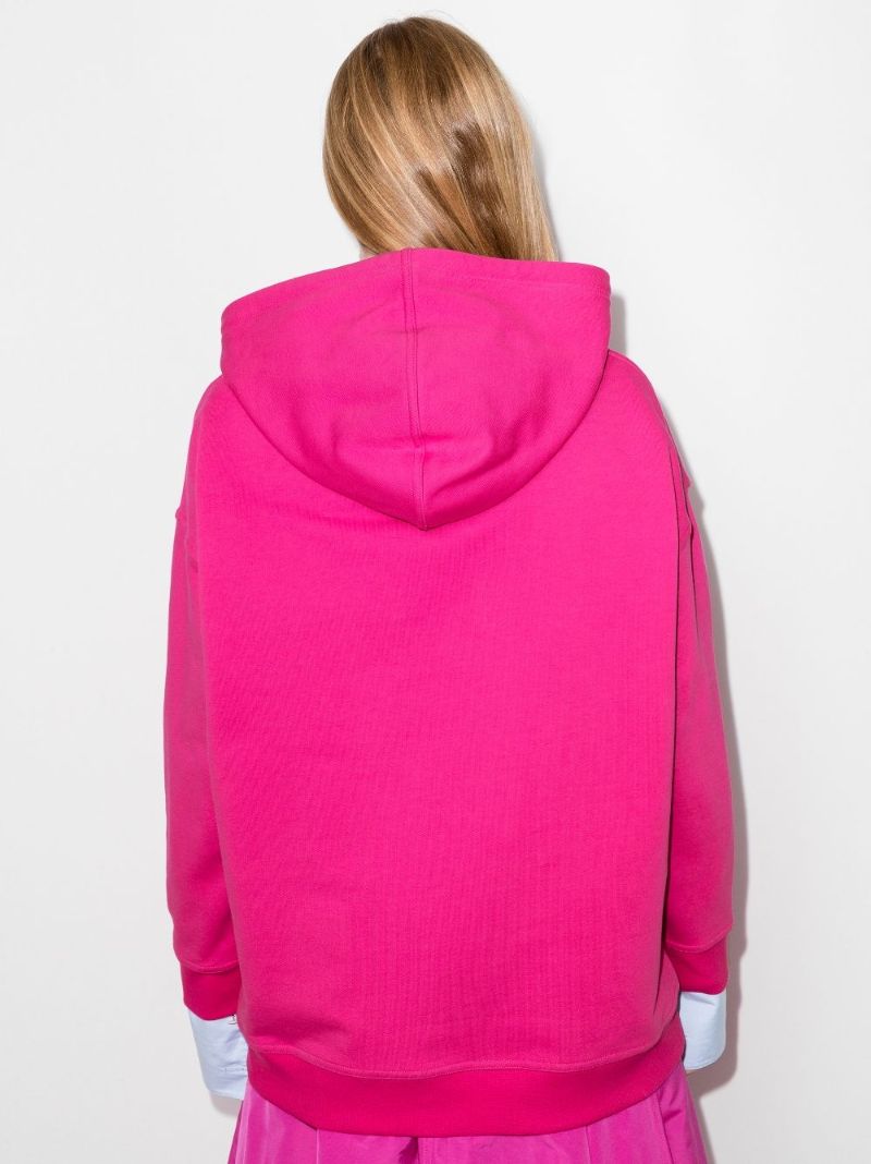 Logo Lace Cotton Hoodie