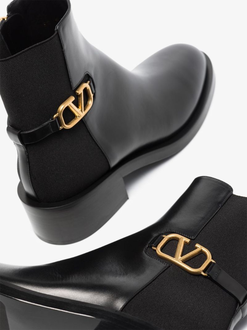 Black Vlogo Signature 30 Leather Ankle Boots