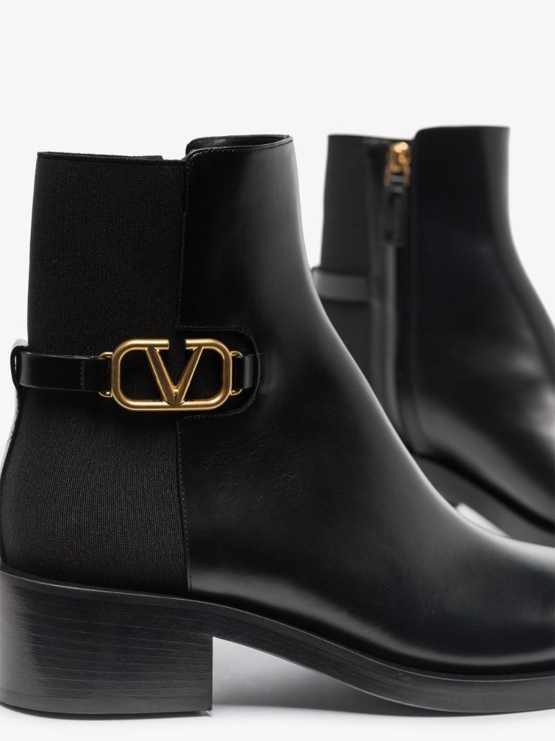 Black Vlogo Signature 30 Leather Ankle Boots