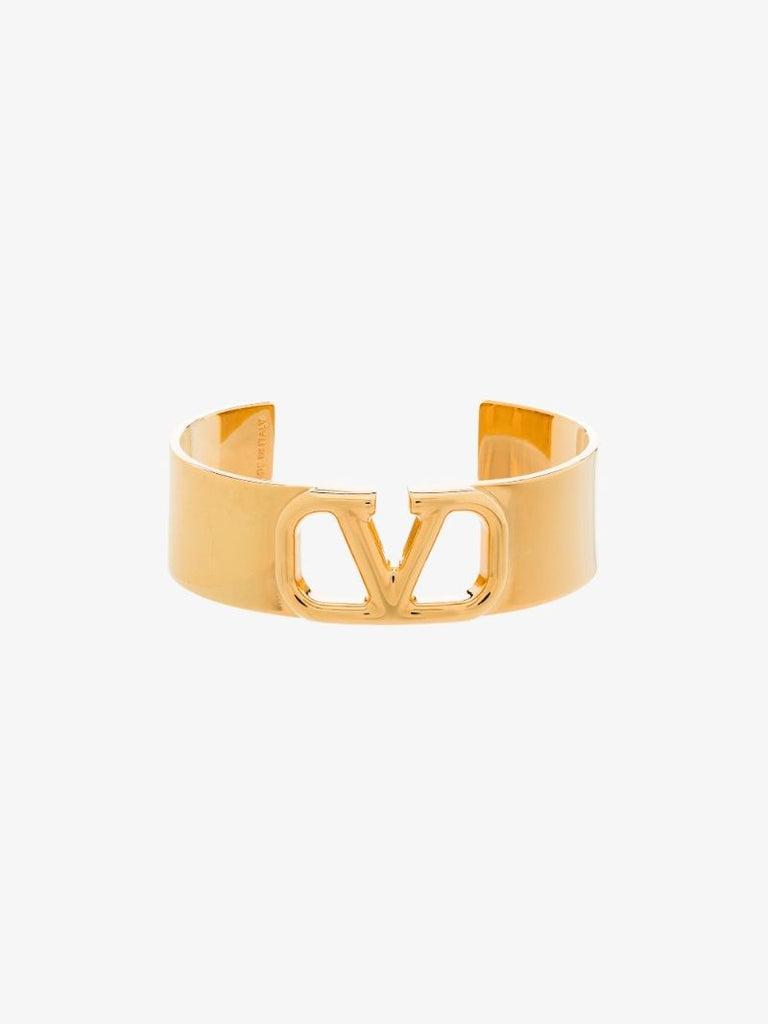 Gold Tone Vlogo Signature Cuff Bracelet