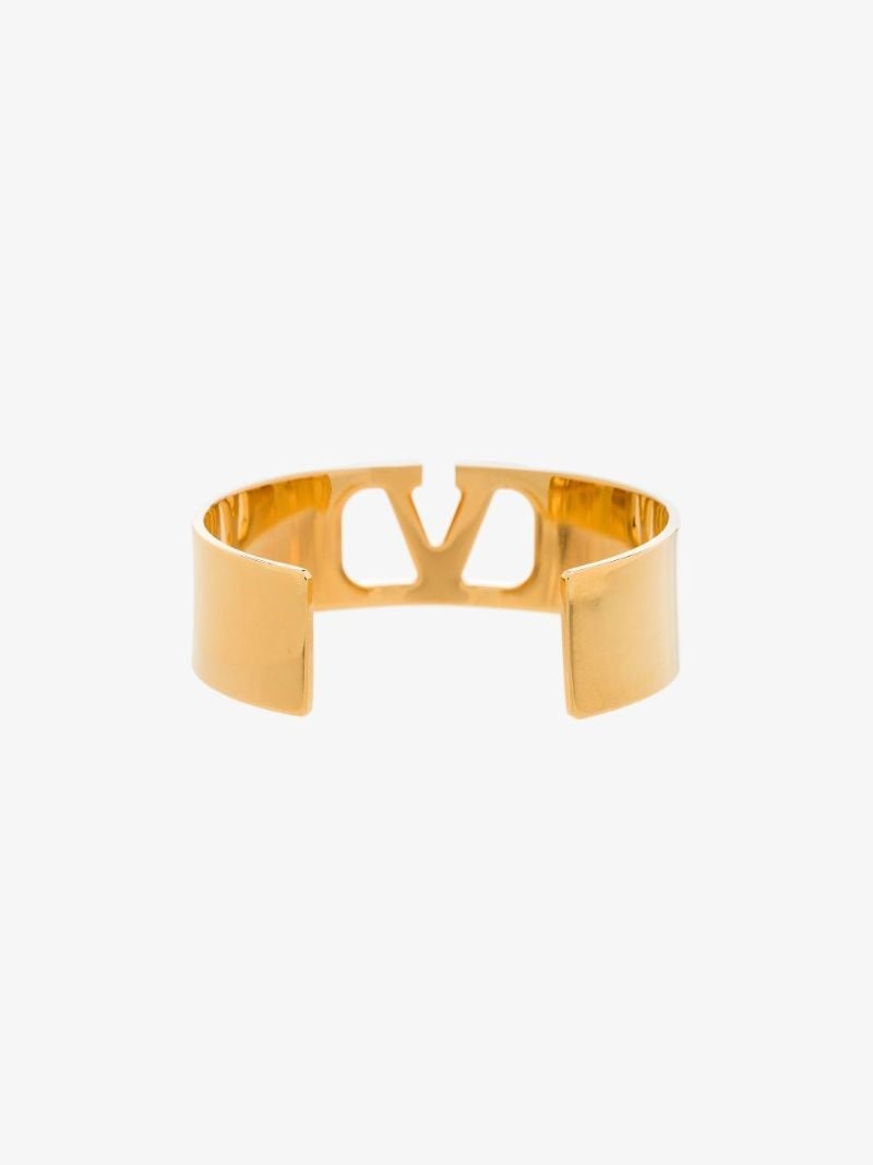 Gold Tone Vlogo Signature Cuff Bracelet
