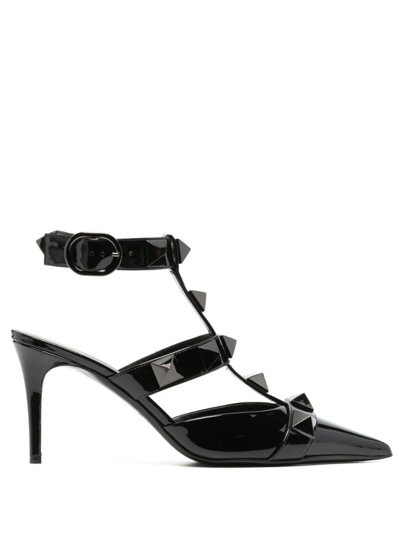 Black Roman Stud 95 Patent Leather Pumps