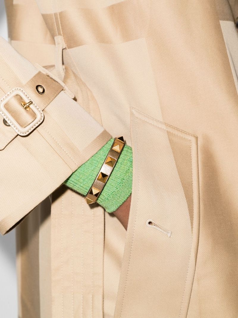 Gold Tone Rockstud Leather Bracelet