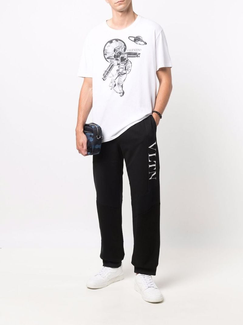 Black Vlnt-print Track Pants