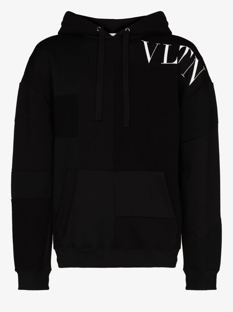 Vltn Logo Patchwork Hoodie