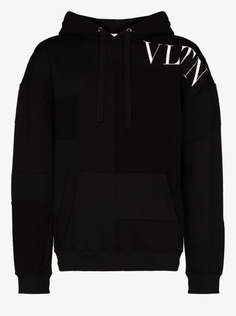 Vltn Logo Patchwork Hoodie