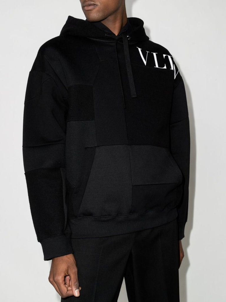 Vltn Logo Patchwork Hoodie