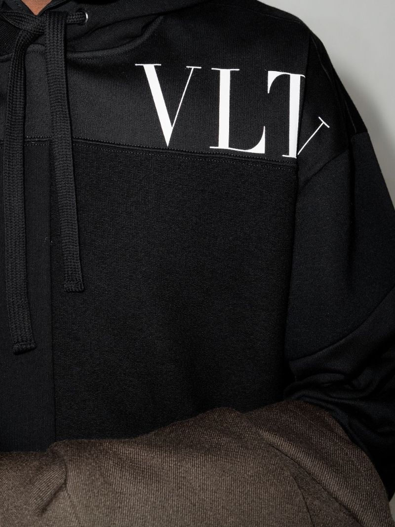 Vltn Logo Patchwork Hoodie