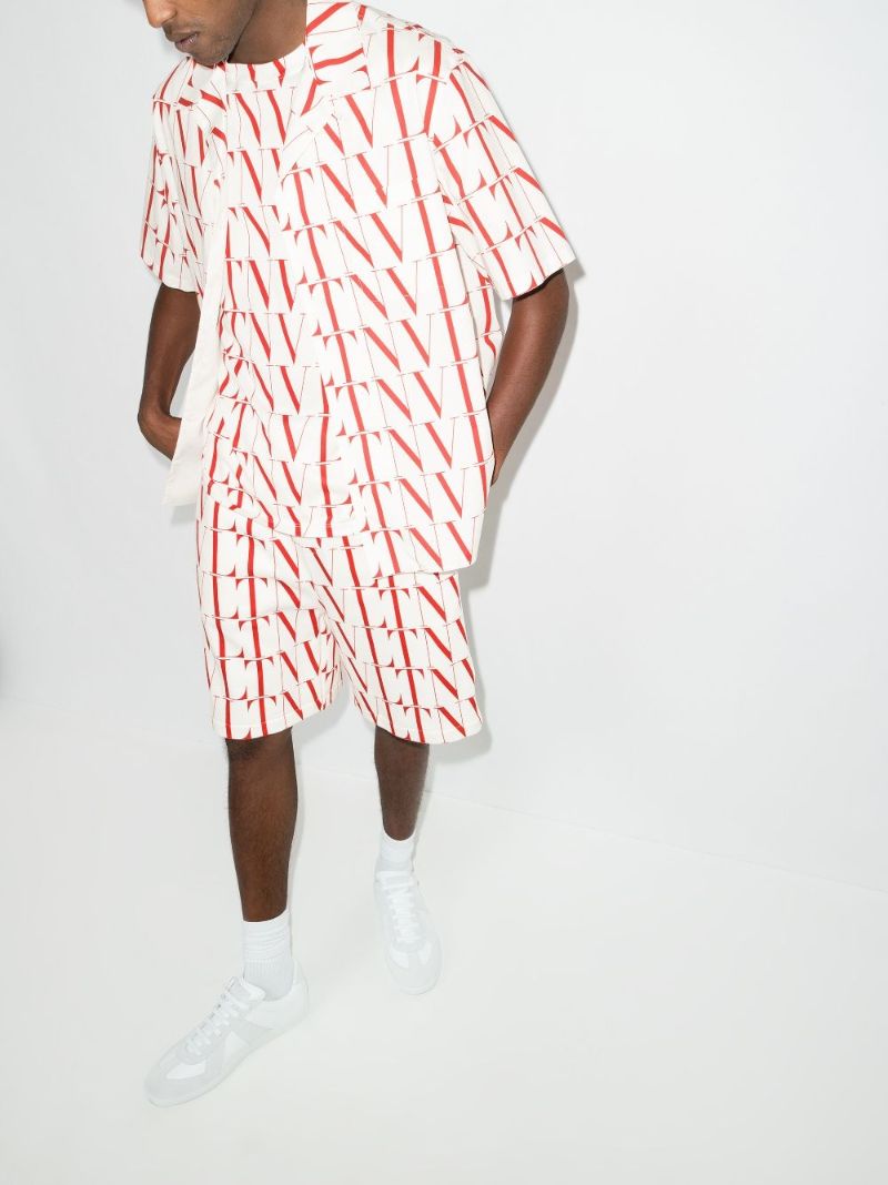 Vltn Times Print Cotton T-shirt