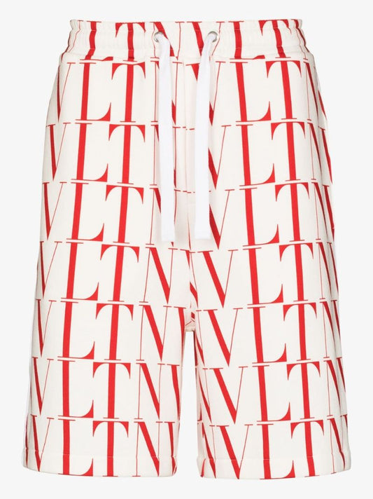 Vltn Knee-length Cotton Shorts