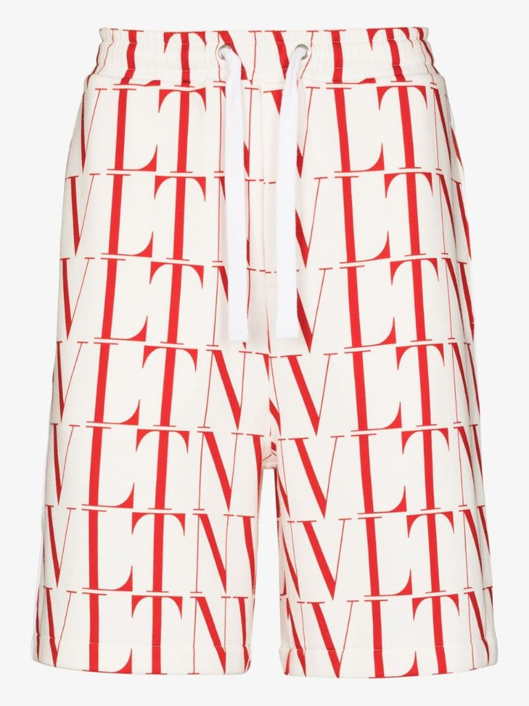 Vltn Knee-length Cotton Shorts