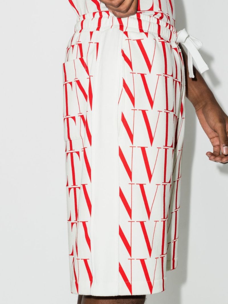 Vltn Knee-length Cotton Shorts