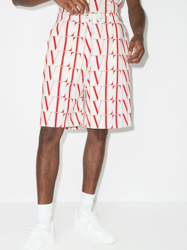 Vltn Knee-length Cotton Shorts