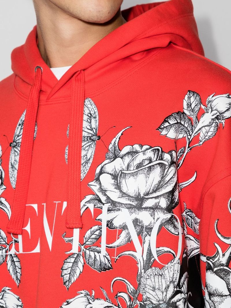 Dark Blooming Print Hoodie