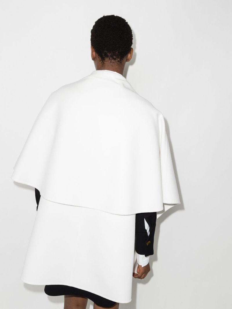 Draped Wool Cape Coat