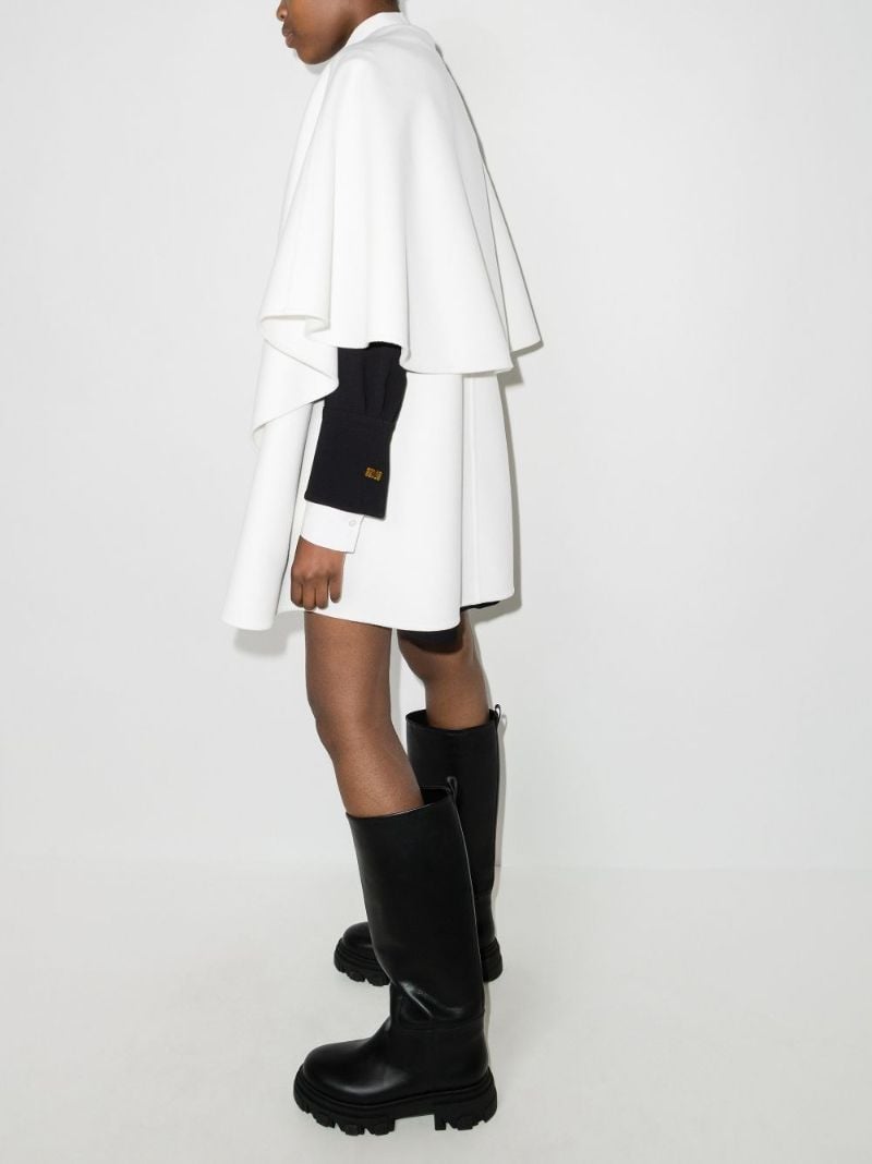 Draped Wool Cape Coat