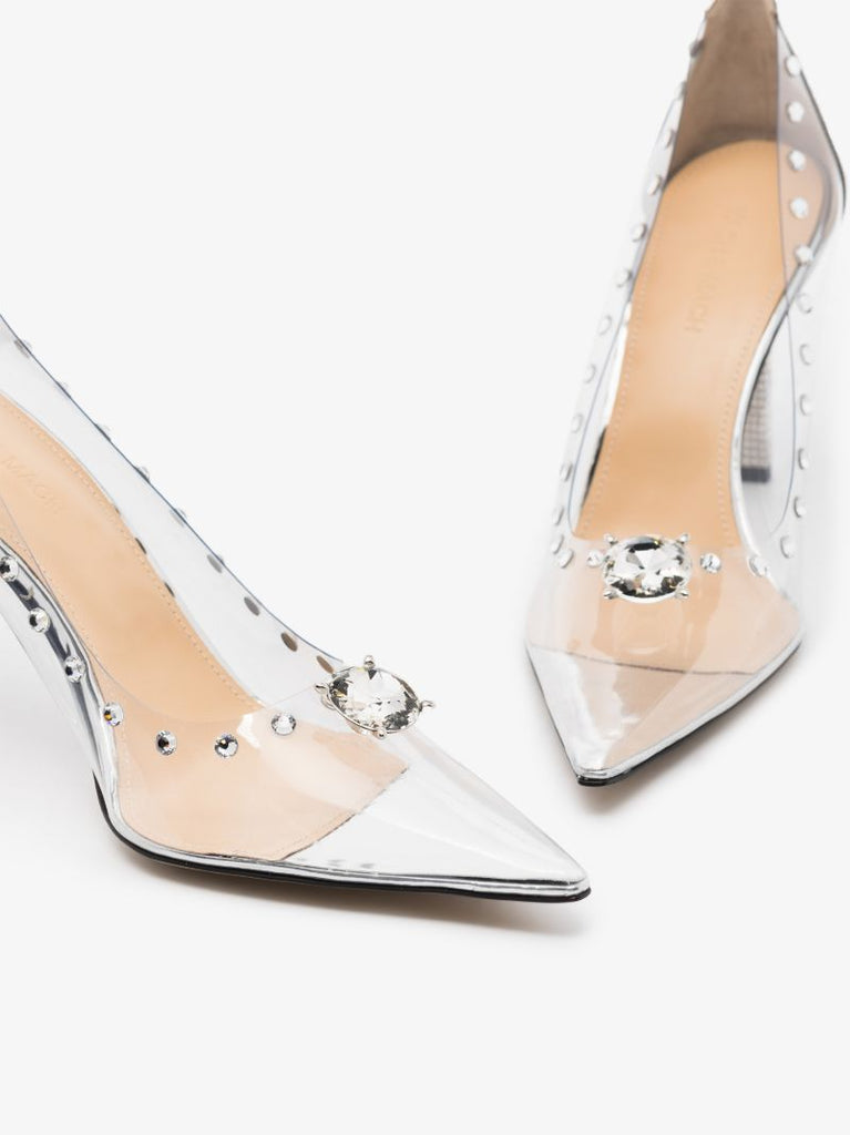Silver Diamond Dreams 100 Crystal Pvc Pumps