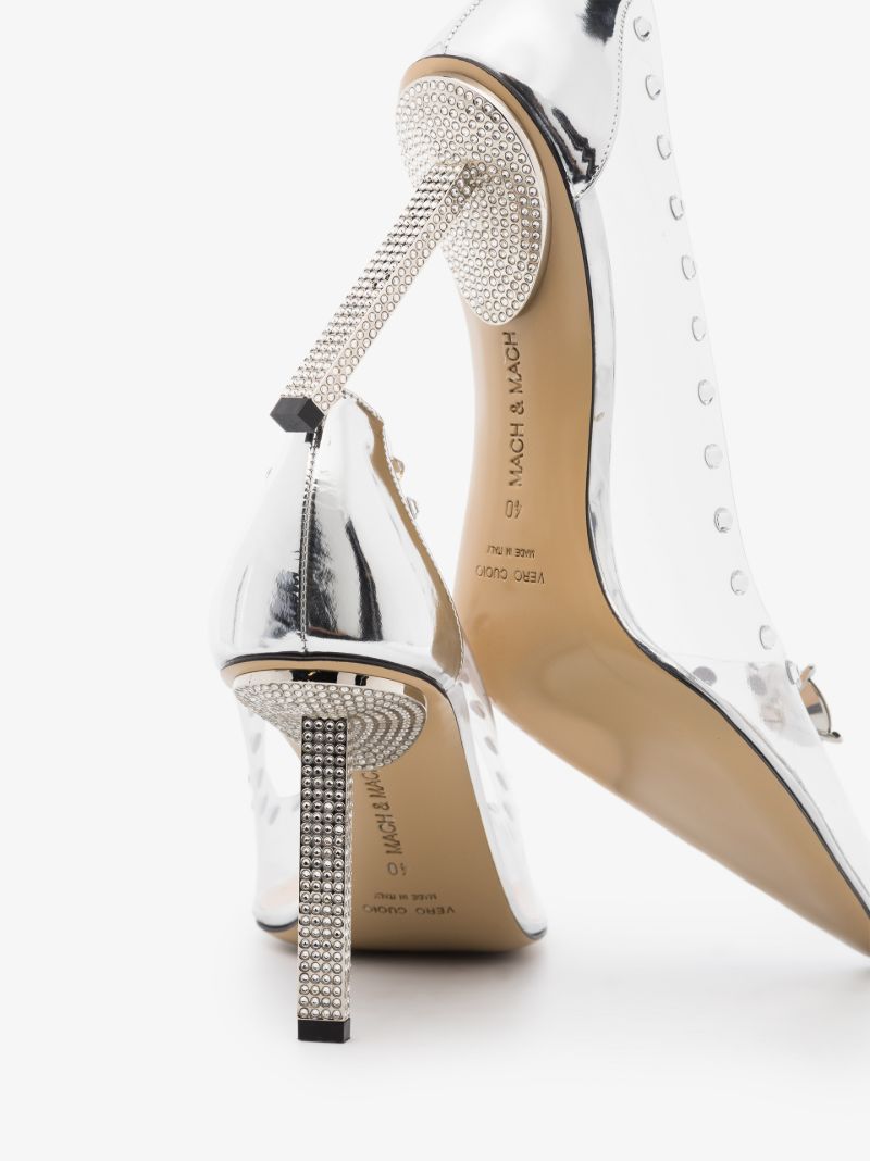 Silver Diamond Dreams 100 Crystal Pvc Pumps
