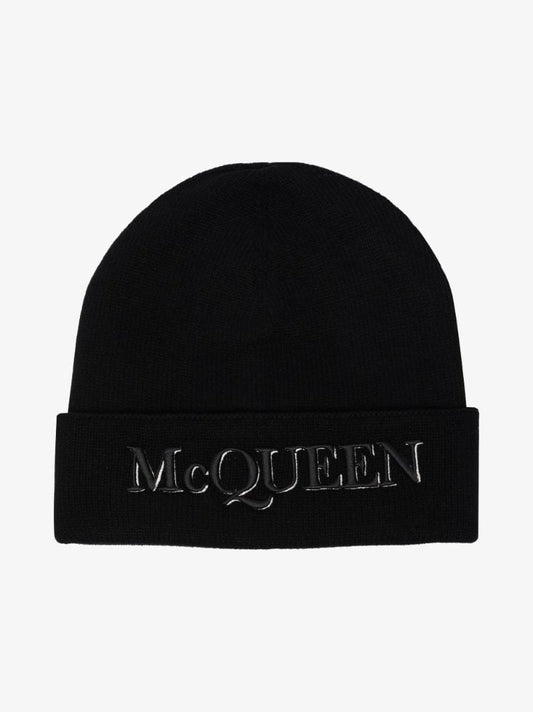 Black Tonal Logo Beanie Hat