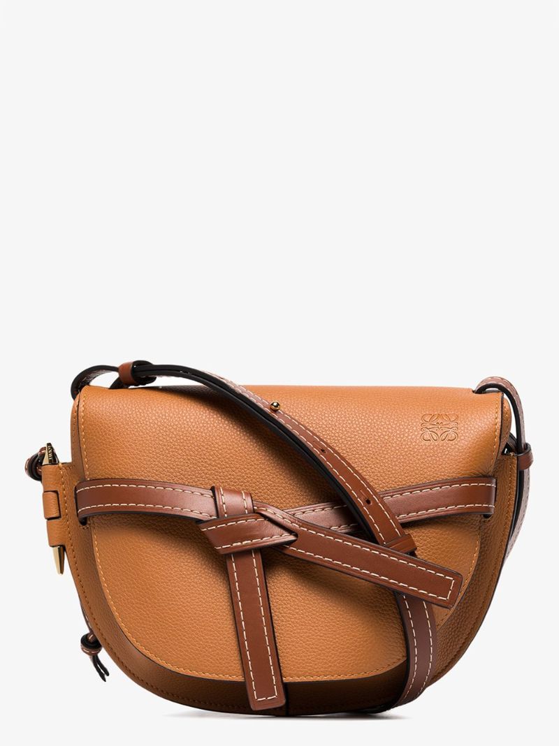 Brown Gate Small Leather Shoulder Bag