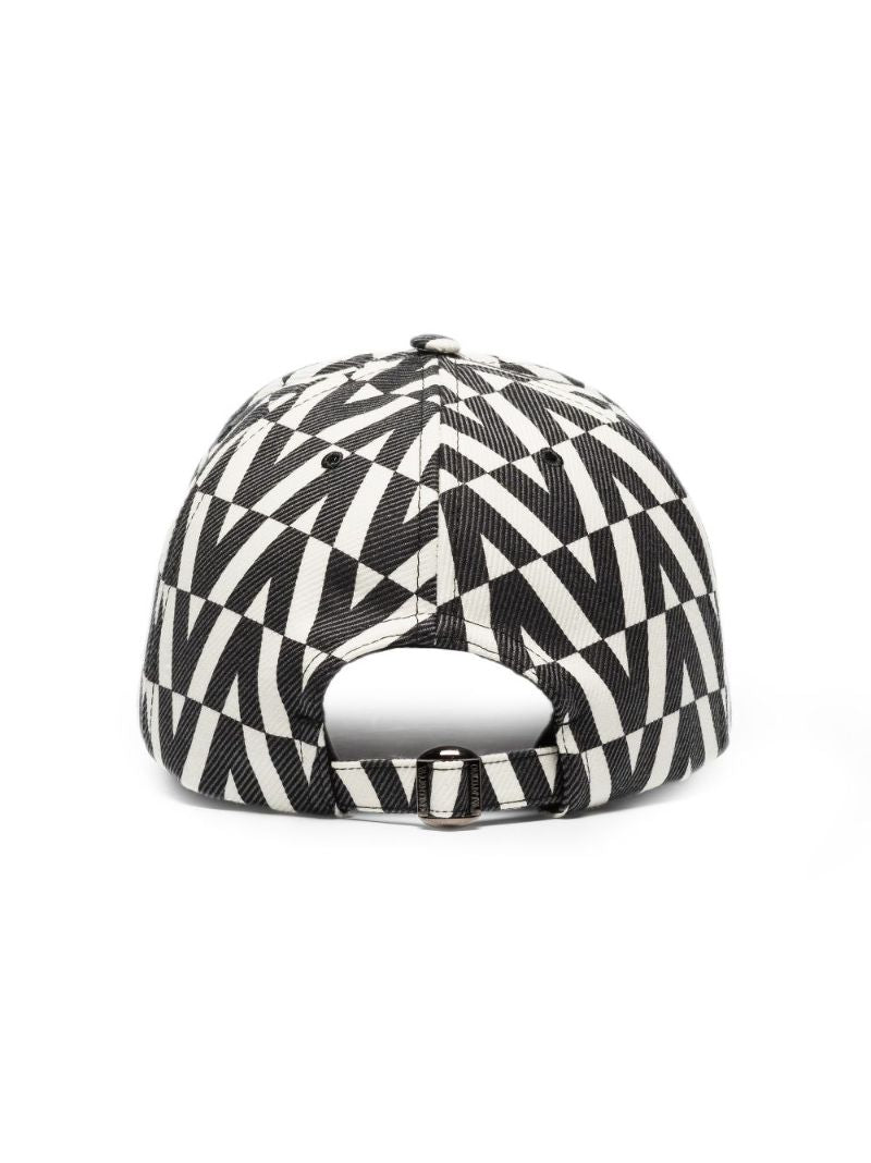 Black and White Optical Valentino Baseball Cap