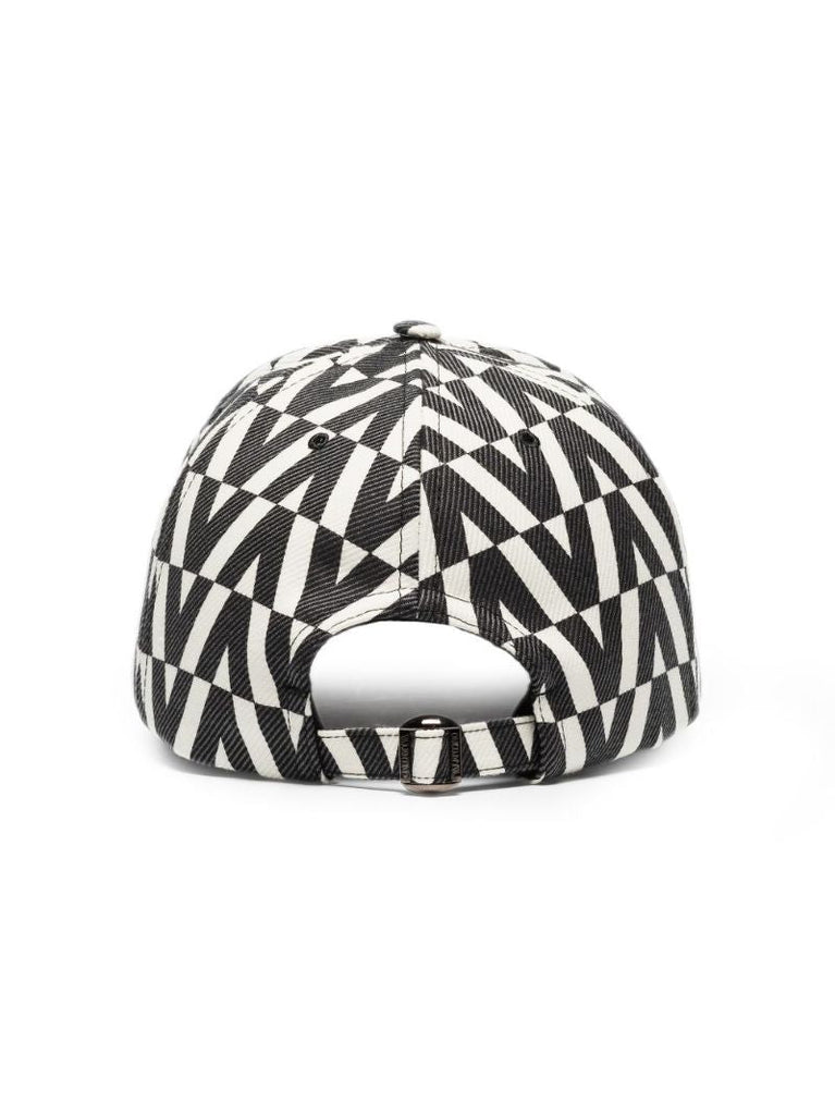 Black and White Optical Valentino Baseball Cap