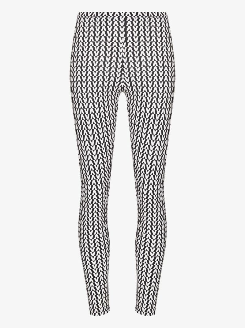 Black and White Optical Monogram Leggings