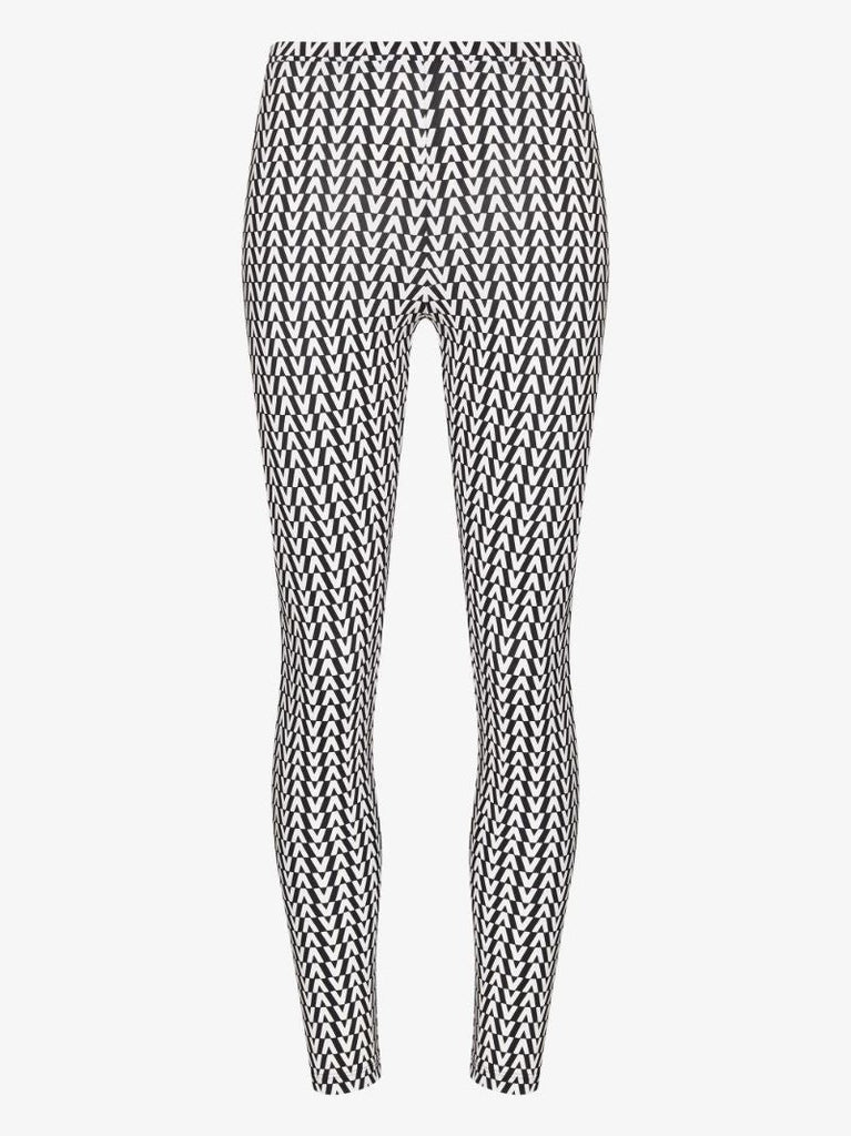 Black and White Optical Monogram Leggings
