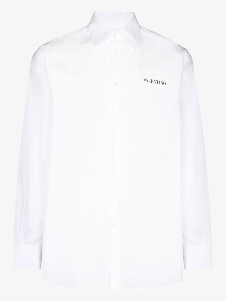 Garden Floral Embroidered Cotton Shirt