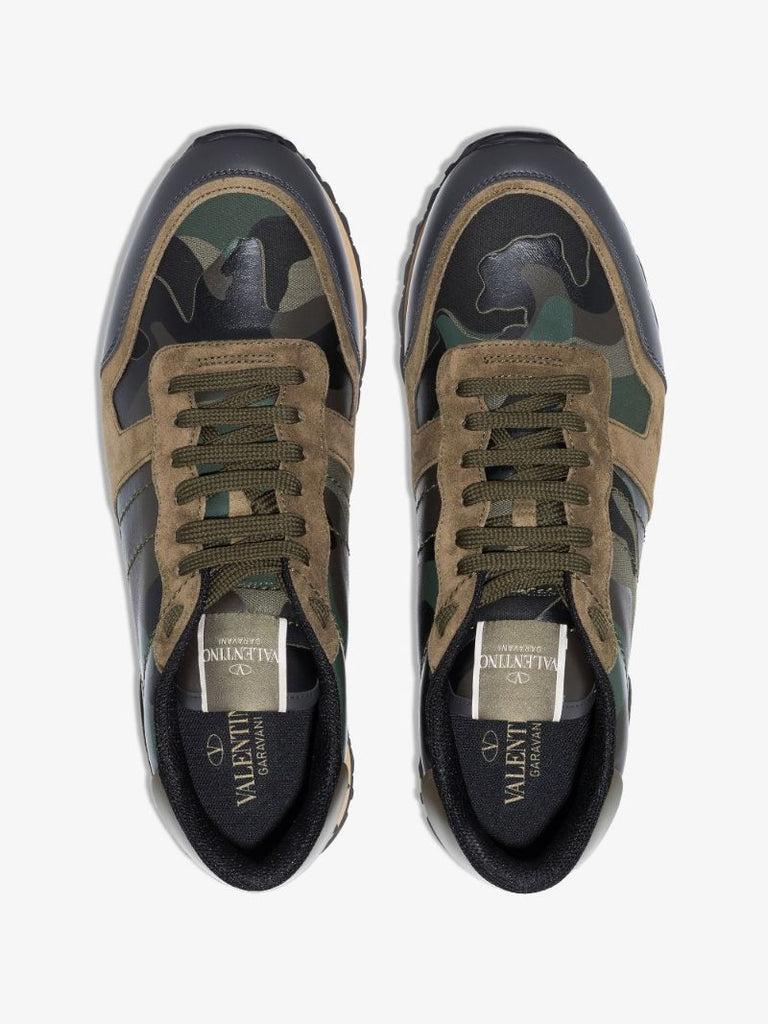 Green Rockrunner Camouflage Low Top Sneakers