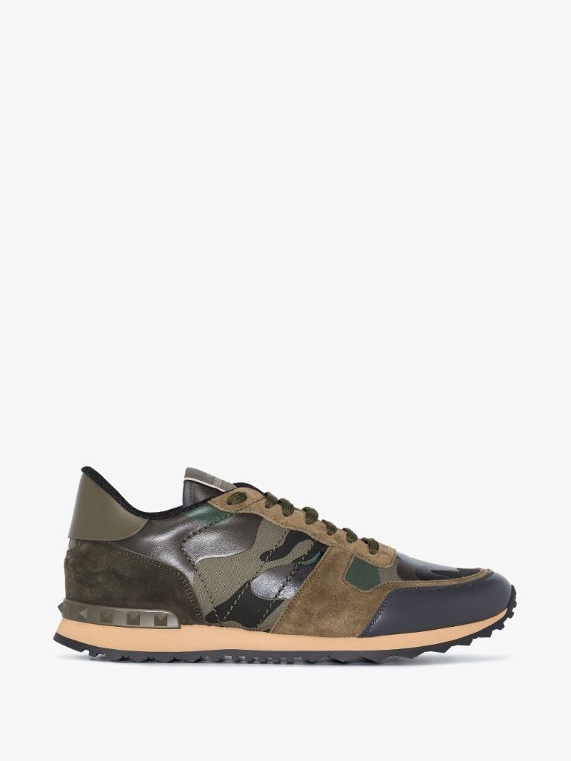 Green Rockrunner Camouflage Low Top Sneakers
