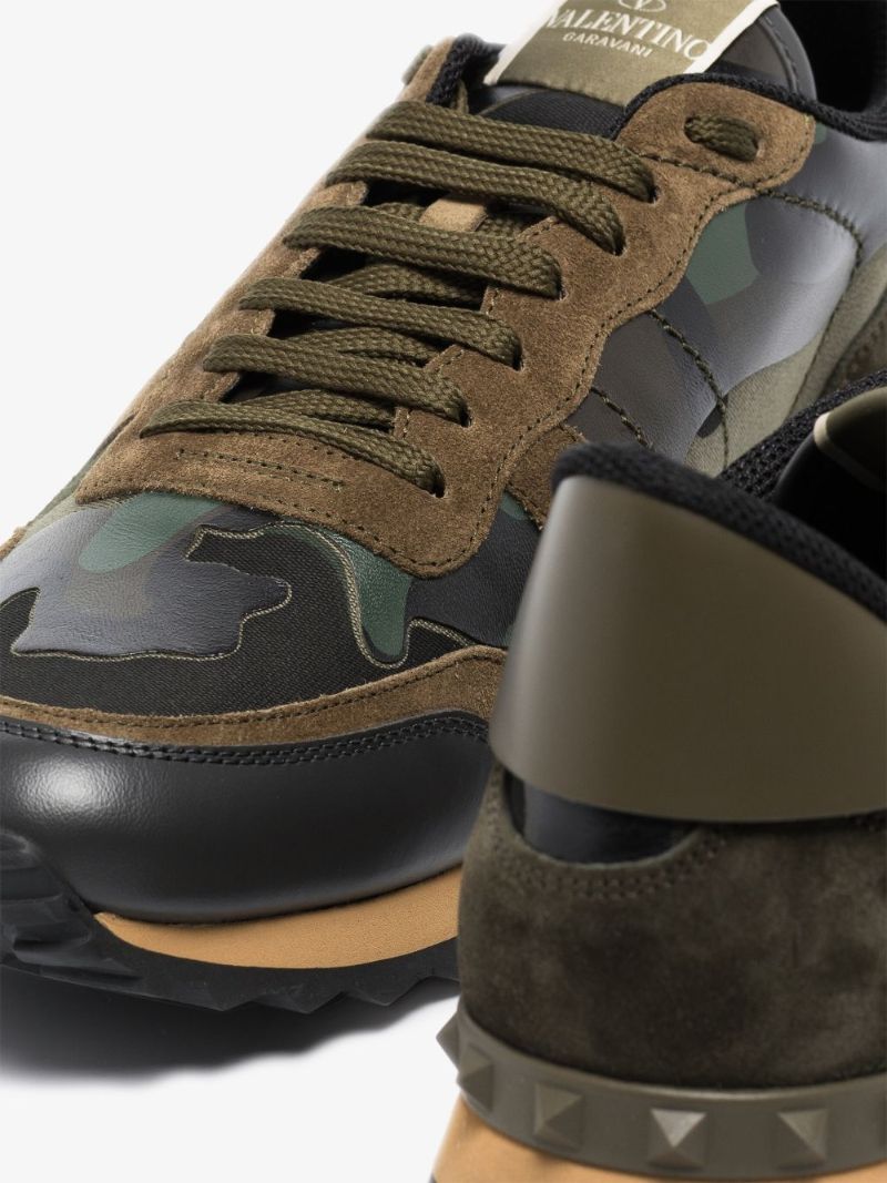 Green Rockrunner Camouflage Low Top Sneakers