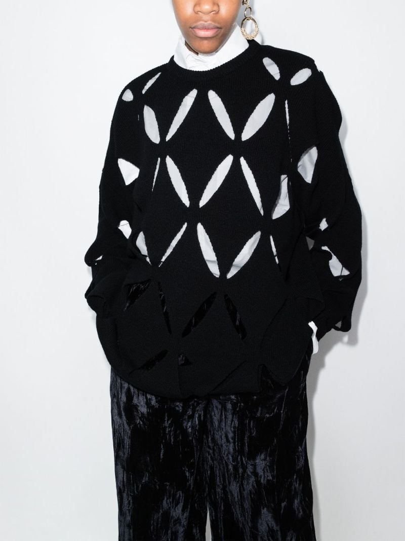Cutout Oversized Virgin Wool Sweater