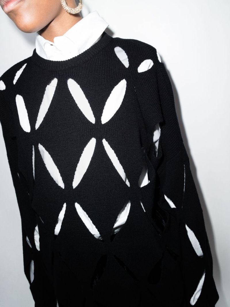 Cutout Oversized Virgin Wool Sweater