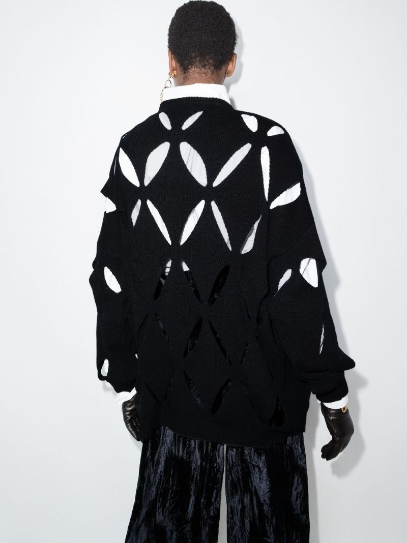 Cutout Oversized Virgin Wool Sweater