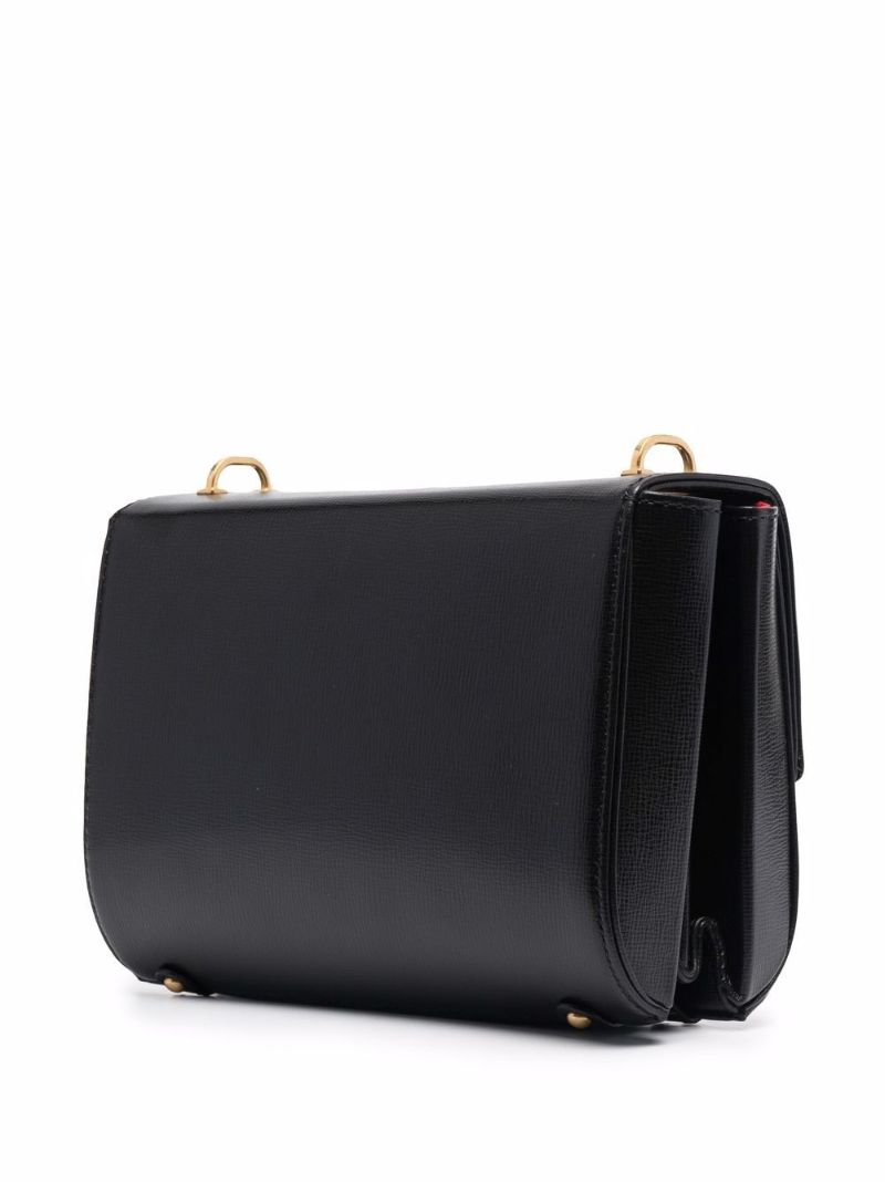 Black Stud Sign Leather Shoulder Bag